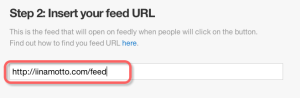 feed URL を入力